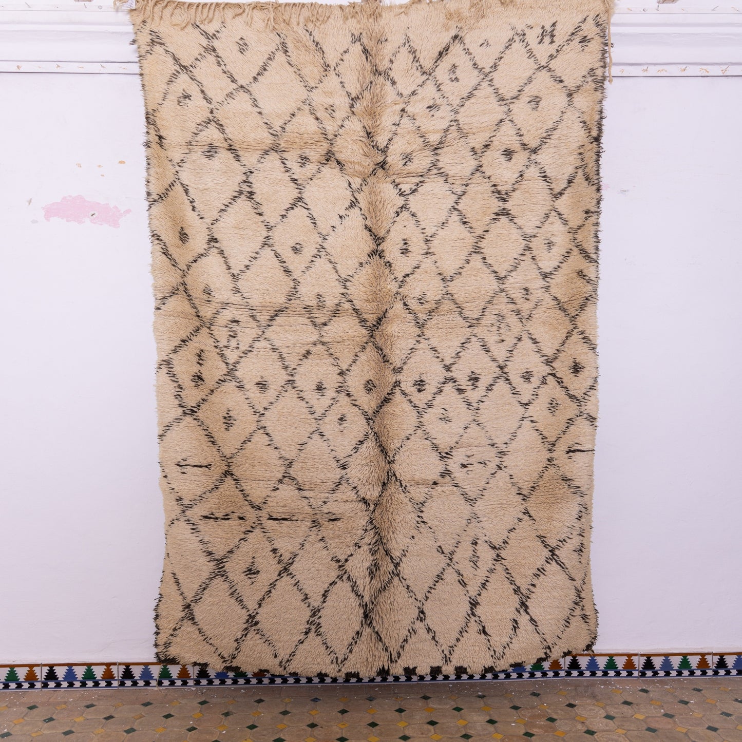 Vintage Beni Ourain Moroccan Rug – Handwoven Berber Wool Carpet ; 10,50 ft / 5,41 ft