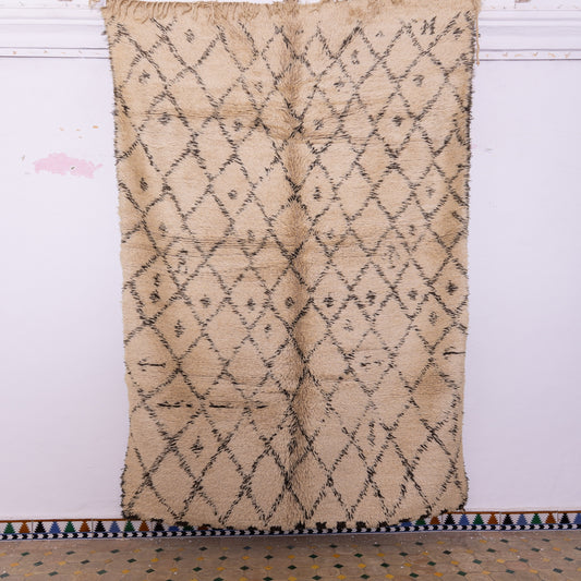 Vintage Beni Ourain Moroccan Rug – Handwoven Berber Wool Carpet