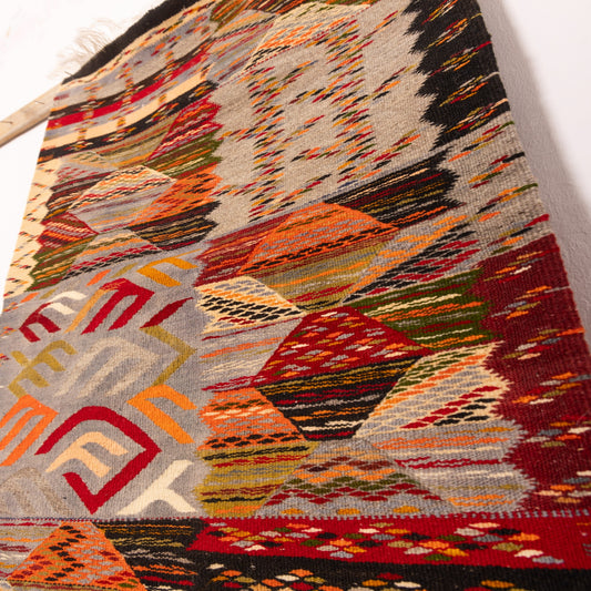 Moroccan Corridor Rug - Handwoven Runner - Eclectic Tribal Patchwork