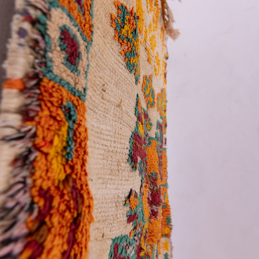 Vintage Azilal Wool Rug - Abstract Tribal Motifs in Warm Earthy Tones - Handwoven Moroccan Art