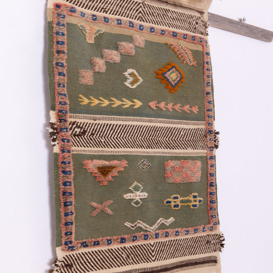 Authentic Moroccan Akhnif Rug – Handwoven Amazigh Wool & Cotton Textile