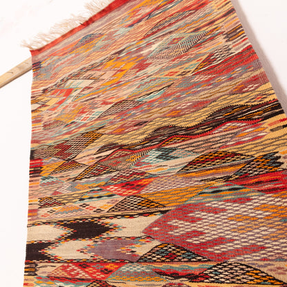 Moroccan Corridor Rug - Handwoven Runner - Tribal Mosaic Design