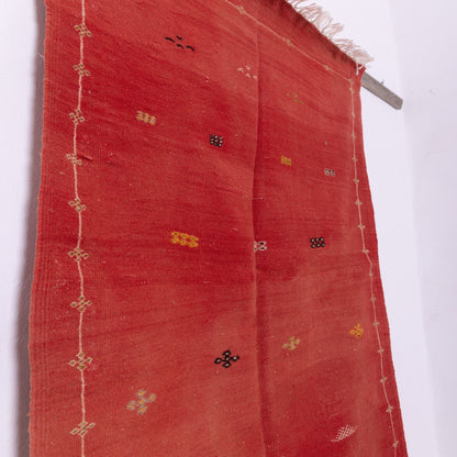 Handwoven Moroccan Akhnif Rug – Elegant Berber Wool & Cotton Carpet