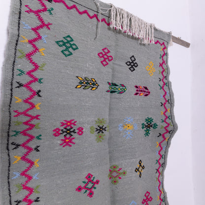Handwoven Moroccan Akhnif Rug – Vibrant Berber Wool & Cotton Carpet
