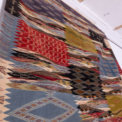 Handwoven Moroccan Akhnif Rug – Authentic Wool & Cotton Berber Carpet ; 8,53 ft / 5,25 ft