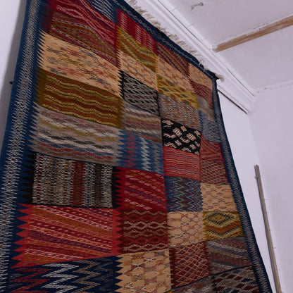 Handwoven Moroccan Akhnif Rug – Artisan Wool & Cotton Carpet ; 9,02 ft / 5,41 ft