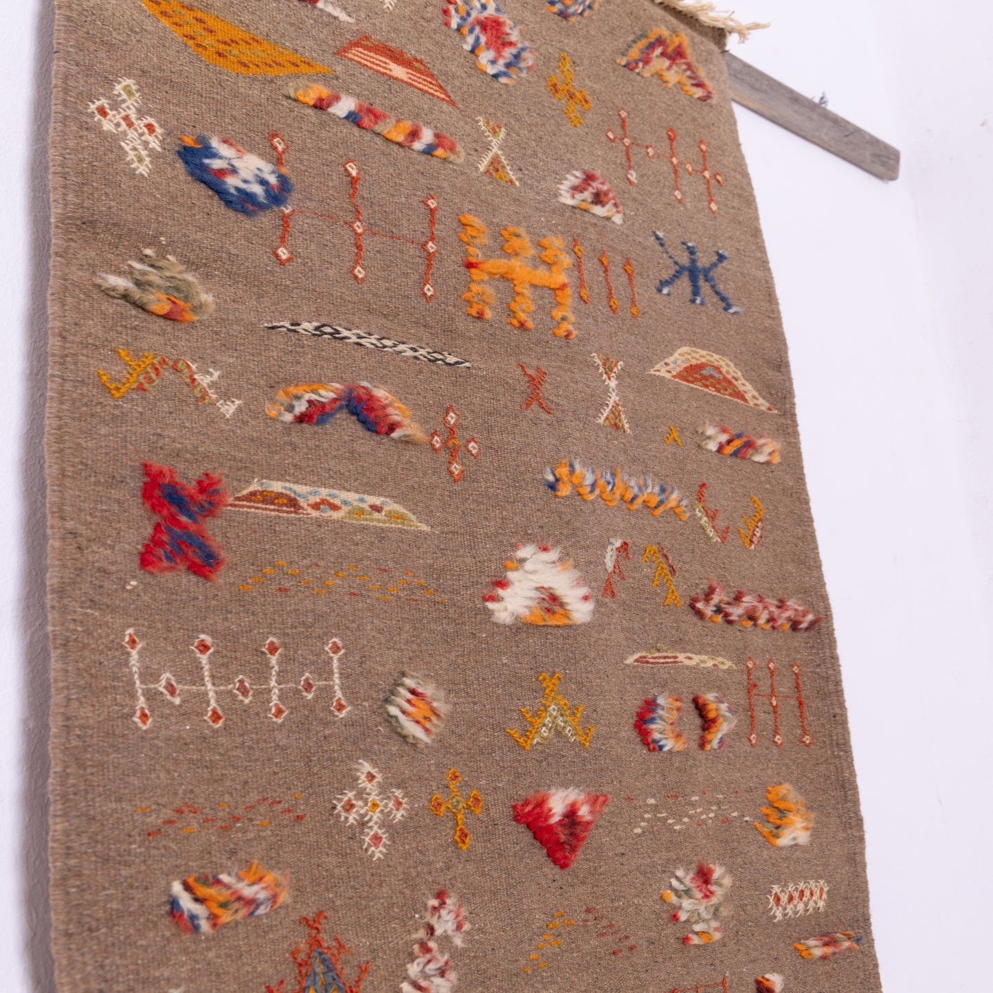 Handwoven Akhnif Moroccan Rug – Unique Amazigh Flatweave ; 5,09 ft / 2,30 ft