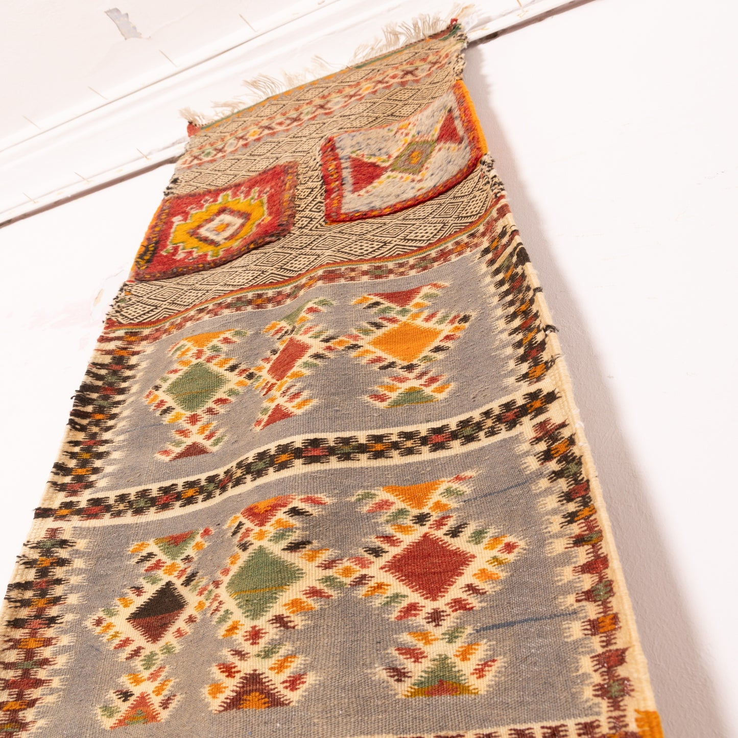 Moroccan Corridor Rug - Handwoven Runner - Tribal Patchwork Panel Design