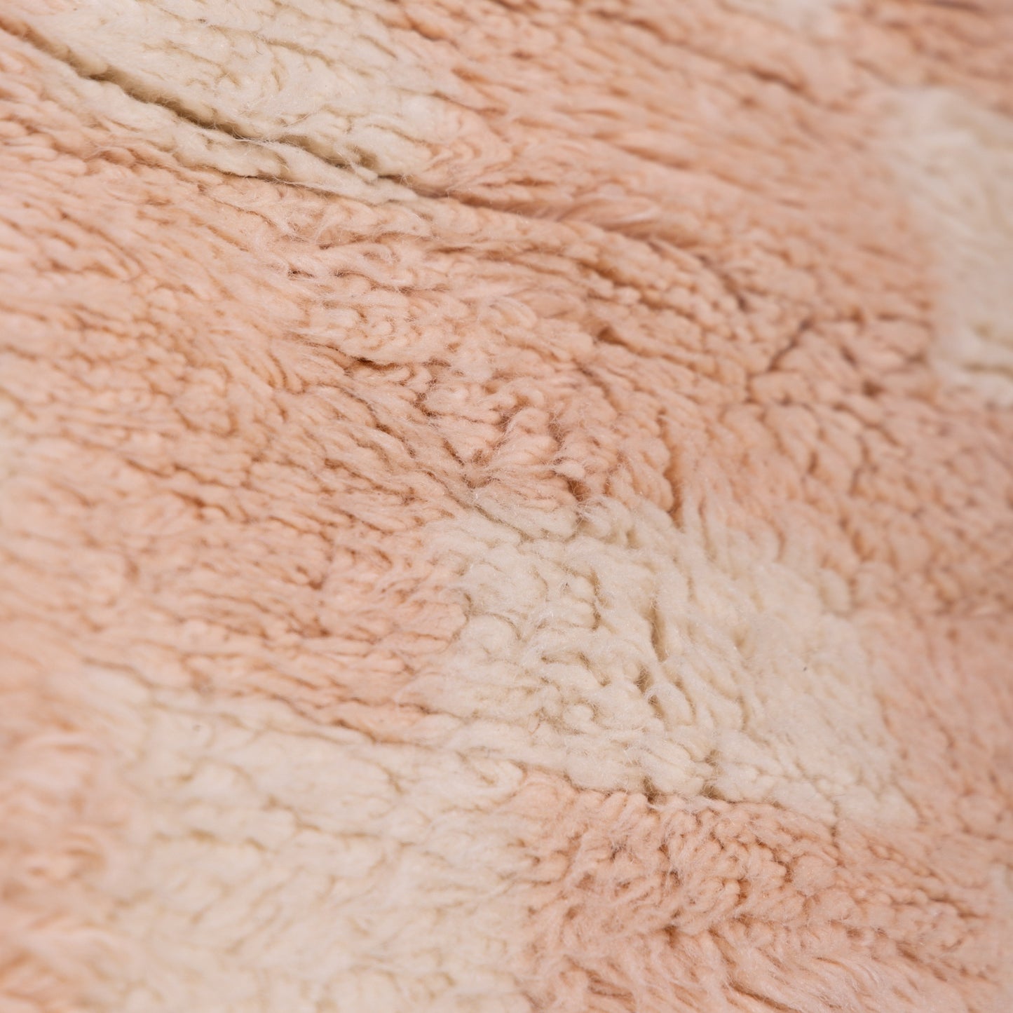 Handmade Mrirt Rug – 100% Wool Moroccan Berber Carpet – Cream & Blush Checkered Wool Rug – Luxury Minimalist & Modern Home Decor