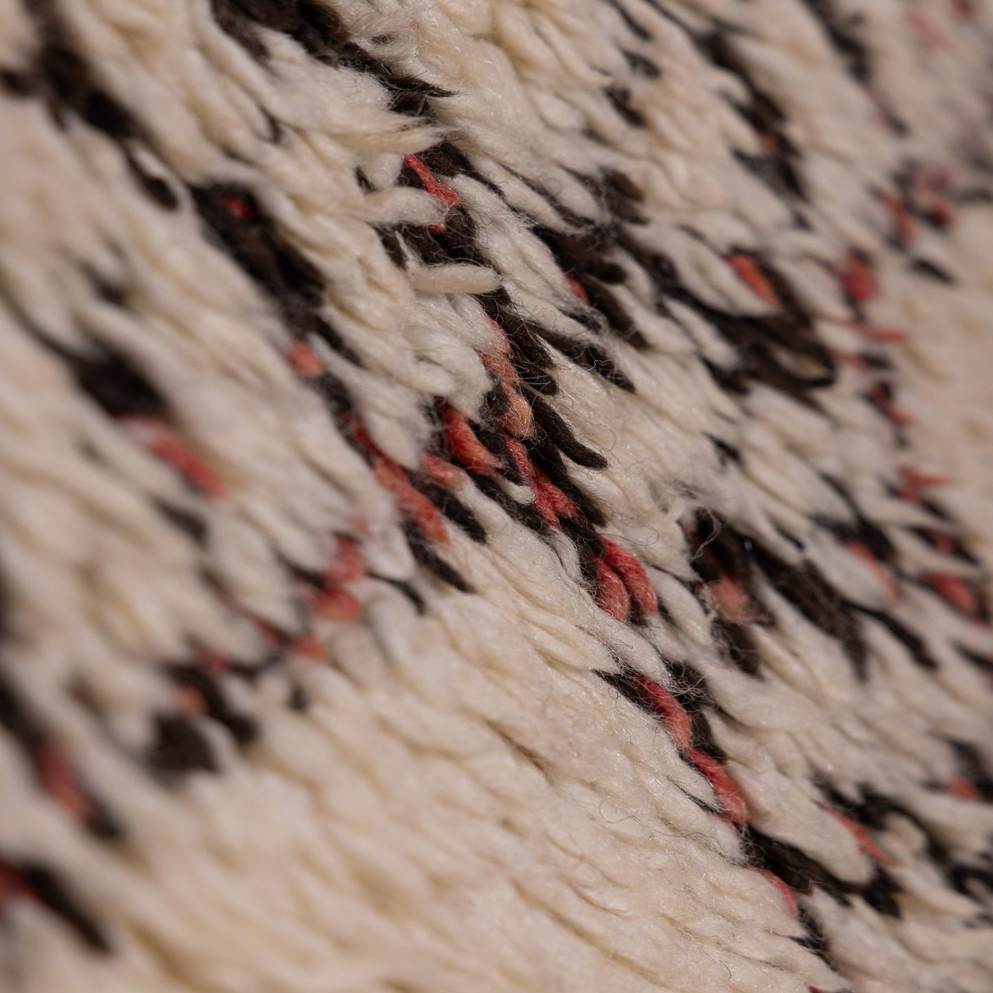 Vintage Moroccan Beni Ourain Rug – Handwoven Wool with Traditional Berber Symbols ; 10,66 ft  / 5,91 ft