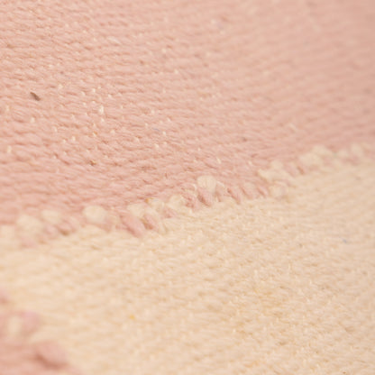 Colorful Akhnif Rug – Handwoven Moroccan Wool Flatweave with Geometric Zigzag Motif – Modern Tribal Tapestry in Orange, Green, Blush & Blue ; 8,04 ft / 4,76 ft