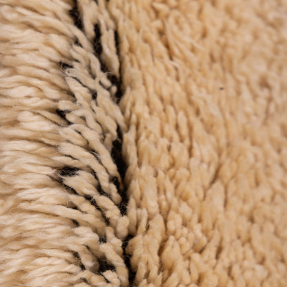 Vintage Moroccan Beni Ourain Rug – Authentic Handwoven Wool Berber Carpet ;  12,14 ft /  5,91 ft