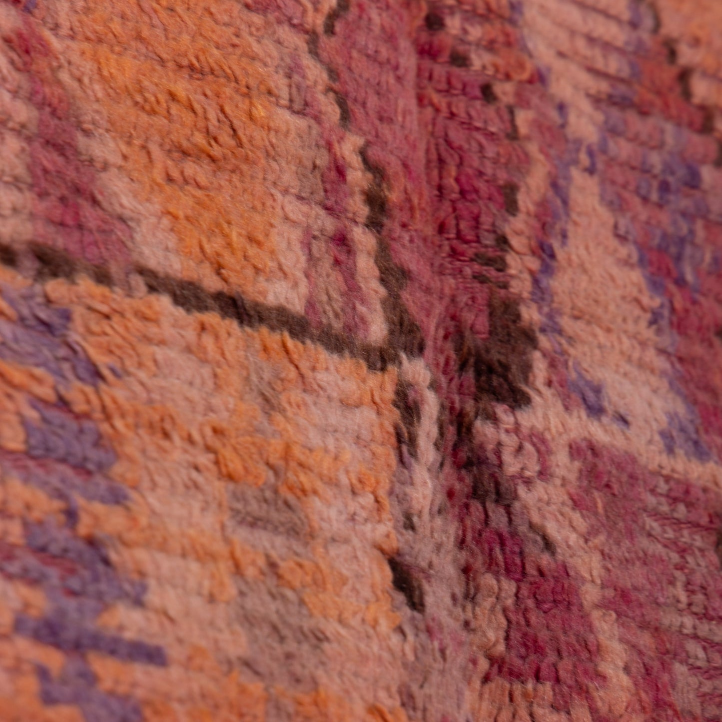 Vintage Moroccan Berber Rug – Handwoven Wool Carpet – Unique Abstract Tribal Design