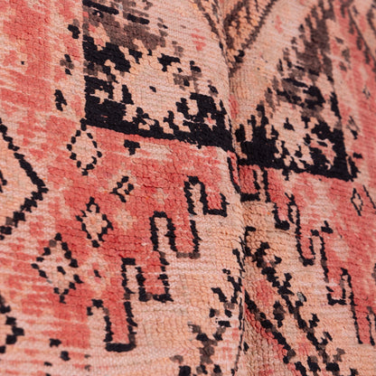 Vintage Moroccan Rehamna Rug – Handwoven Bohemian Berber Carpet with Tribal Geometric Design ; 11,15 ft / 5,58 ft