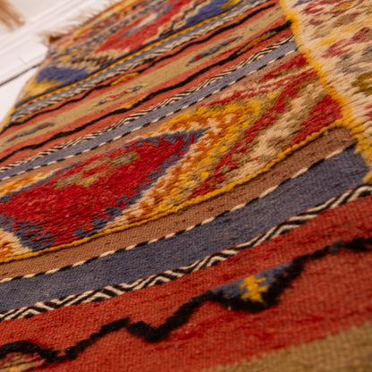 Moroccan Corridor Rug - Handwoven Runner - Classic Tribal Medallion Design