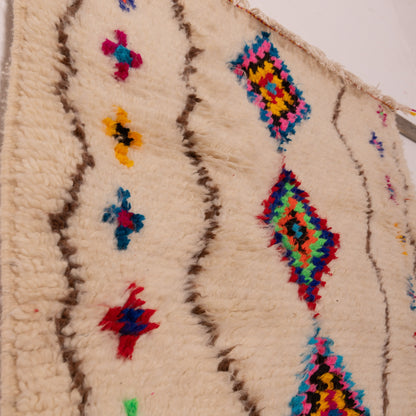 Small Azilal Berber Rug - Colorful Moroccan Handwoven Wool Art - 80% Wool 20% Cotton - Mini Wall Hanging or Accent Rug