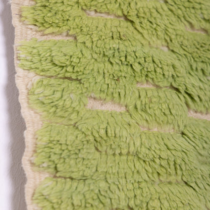 Handwoven Moroccan Wool Rug – Vibrant Green Boucherouite – Unique Artisan Boho Rug – Eco-Friendly Wool Carpet