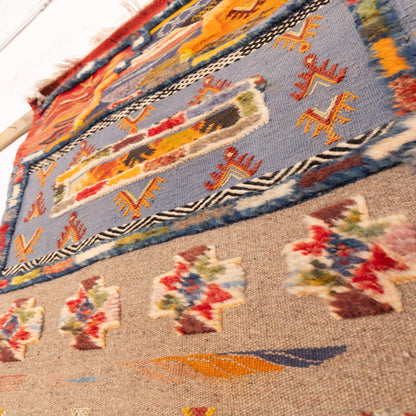 Moroccan Corridor Rug  - Handwoven Runner - Artisan Symbolic Motif