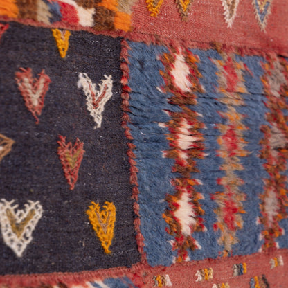 Handwoven Akhnif Moroccan Rug – Patchwork Berber Flatweave ; 6,89 ft / 3,94 ft