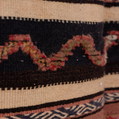 Authentic Moroccan Akhnif Rug – Handwoven Wool & Cotton Berber Carpet ;  5,25 ft / 3,61 ft