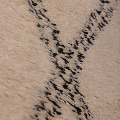 Handmade Moroccan Beni Ourain Rug | Authentic Berber Wool Carpet | Timeless Diamond Lattice Design ; 11,15 ft / 6,56 ft