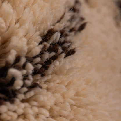 Handwoven Moroccan Beni Ourain Rug – Authentic Berber Wool Carpet ;  12,80 ft  /6,89 ft