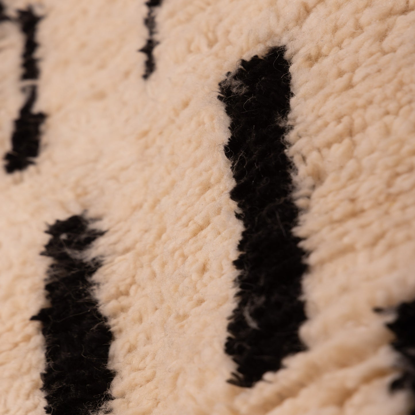 Black and White Azilal Rug - Geometric Moroccan Wool & Cotton Runner - Handwoven Berber Tribal Wall or Floor Art