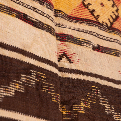 Handwoven Akhnif Moroccan Rug – Authentic Berber Wool & Cotton Weaving ; 10,17 ft / 4,43 ft