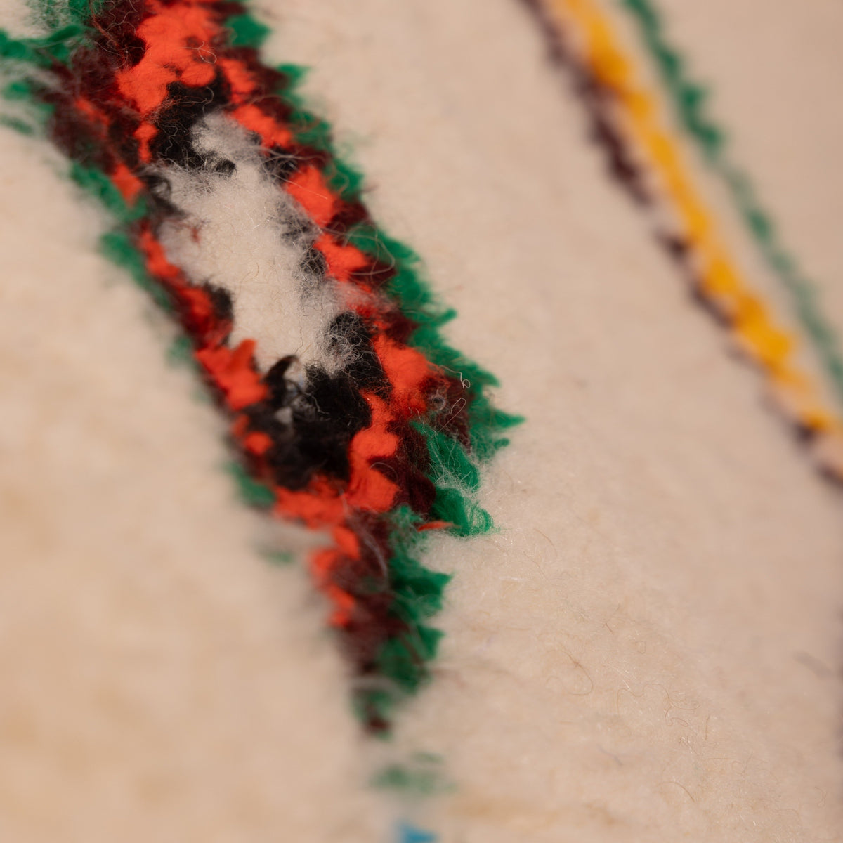 Colorful Diamond Azilal Rug - Handmade Moroccan Wool & Cotton Carpet - 80% Wool, 20% Cotton - Berber Geometric Runner