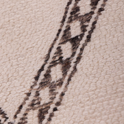 Handmade Moroccan Beni Ourain Rug – Authentic Wool Berber Carpet – Geometric Diamond Design – Minimalist & Boho Home Decor ; 9,19 ft / 5,91 ft