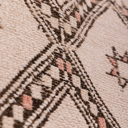 Vintage Moroccan Zanafi Kilim Rug – Handwoven Wool with Geometric Star Motifs ; 8,53 ft / 5,91 ft