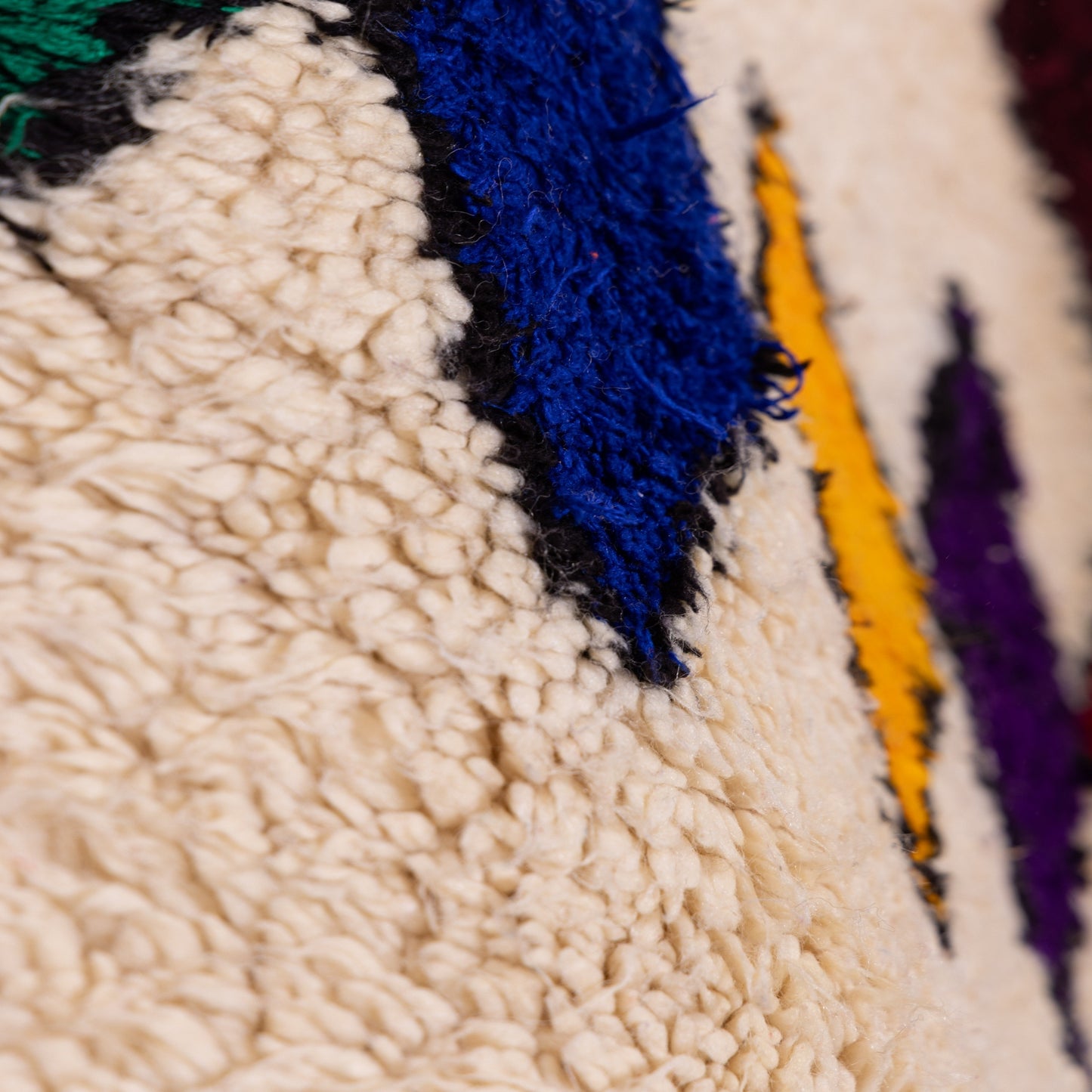 Colorful Moroccan Azilal Rug | Handwoven Berber Wool Carpet | Vibrant Bohemian Statement Piece ;  7,22 ft / 6,07 ft