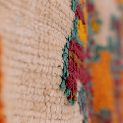 Vintage Azilal Wool Rug - Abstract Tribal Motifs in Warm Earthy Tones - Handwoven Moroccan Art