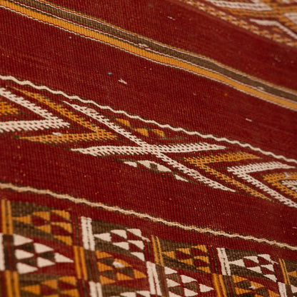 Vintage Moroccan Handwoven Berber Rug | Traditional Wool Kilim Carpet ; 9,84 ft / 4,43 ft