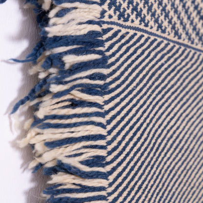 Handwoven Moroccan Akhnif Rug – Modern Berber Geometric Wool Weave ; 5,41 ft / 3,77 ft