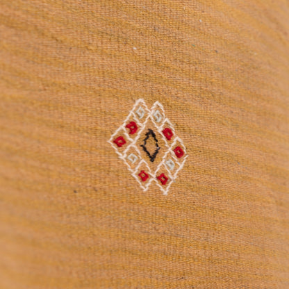 Handwoven Moroccan Akhnif Rug – Golden Berber Wool Carpet ; 8,37 ft / 5,09 ft