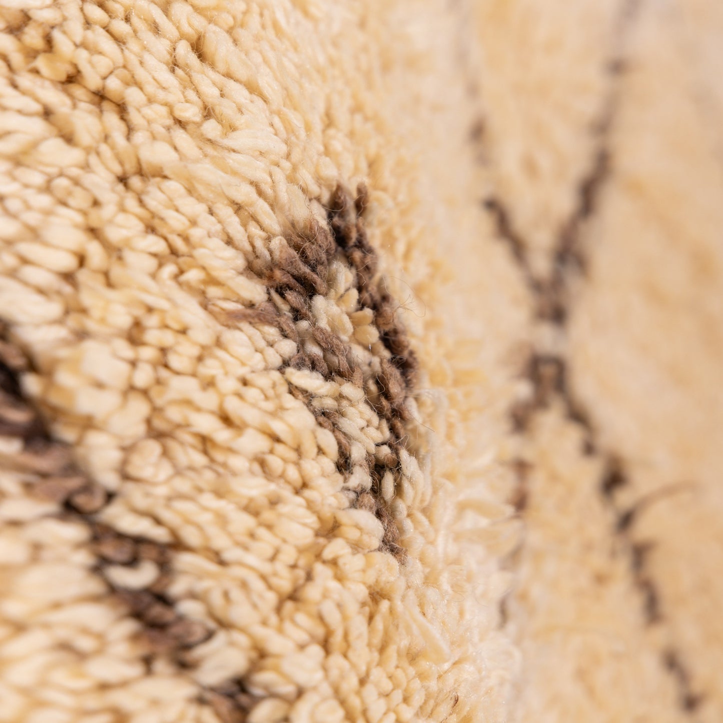 Vintage Moroccan Beni Ourain Rug | Handwoven Wool Carpet with Diamond Motifs ; 12,47 ft  /  6,73 ft