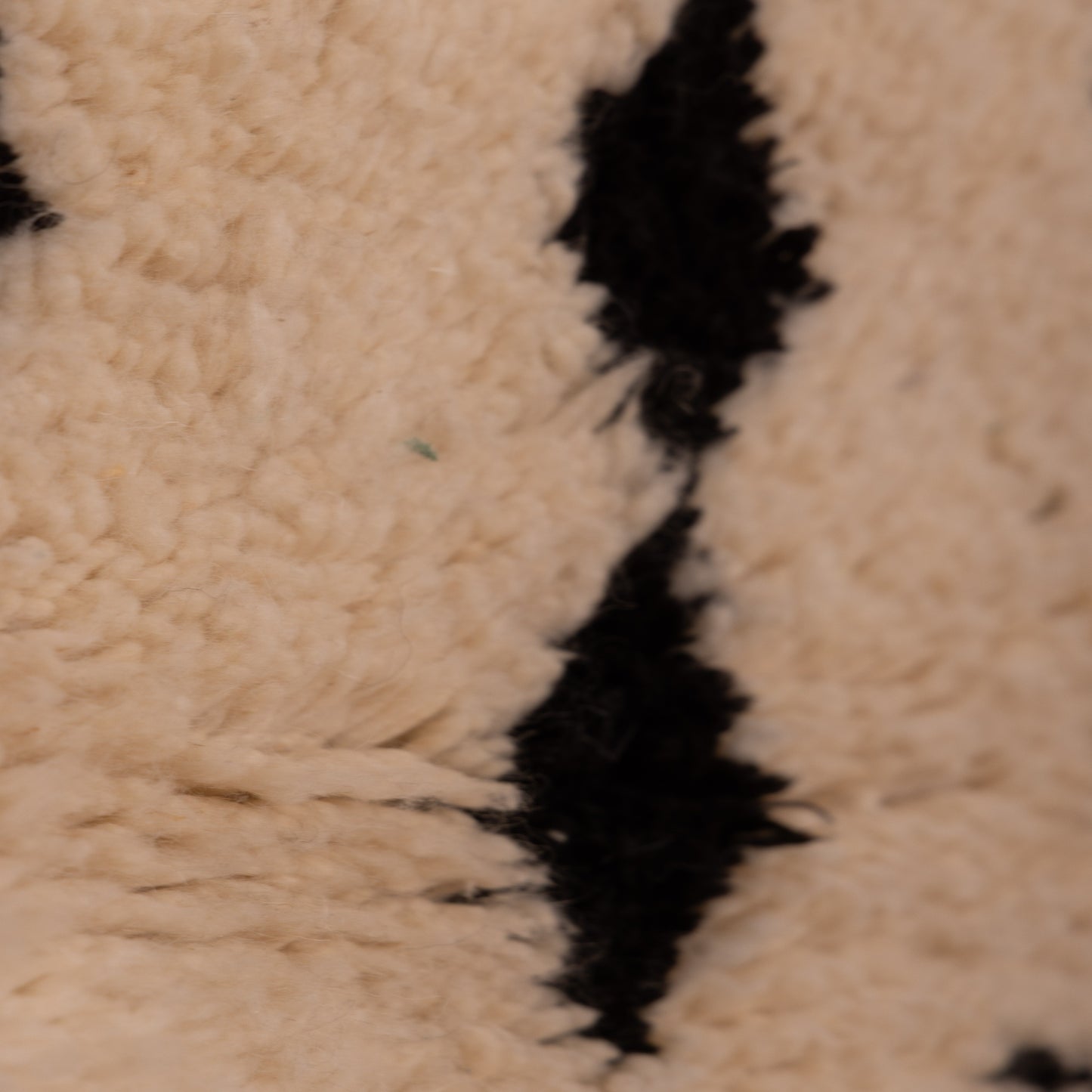 Tribal Black & White Moroccan Wool Rug - Handmade Berber Azilal Wall Hanging - Minimalist Ethnic Runner