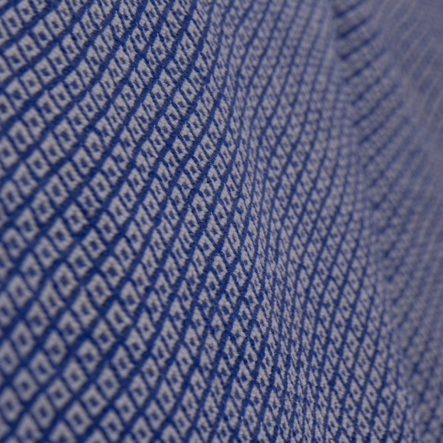Handwoven Moroccan Akhnif Rug – Elegant Indigo & Ivory Wool & Cotton Carpet