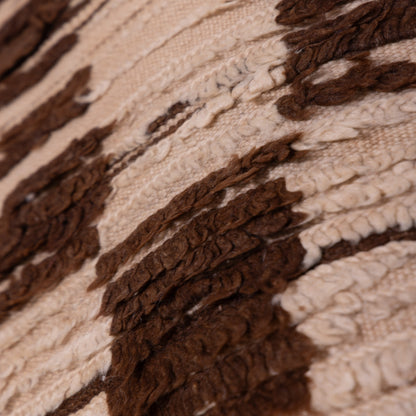 Earth Code” Rug | Handwoven Moroccan Wool in Tribal Brown Geometry