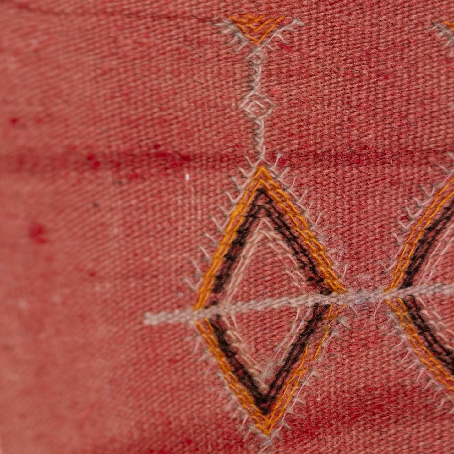 Handwoven Moroccan Akhnif Rug – Warm Terracotta Berber Wool & Cotton Carpet