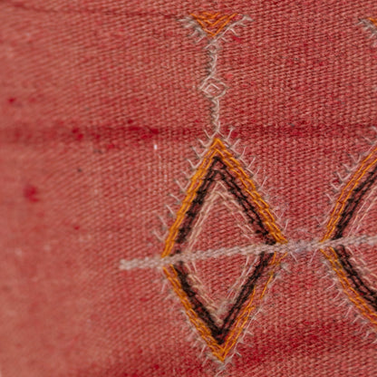 Handwoven Moroccan Akhnif Rug – Warm Terracotta Berber Wool & Cotton Carpet
