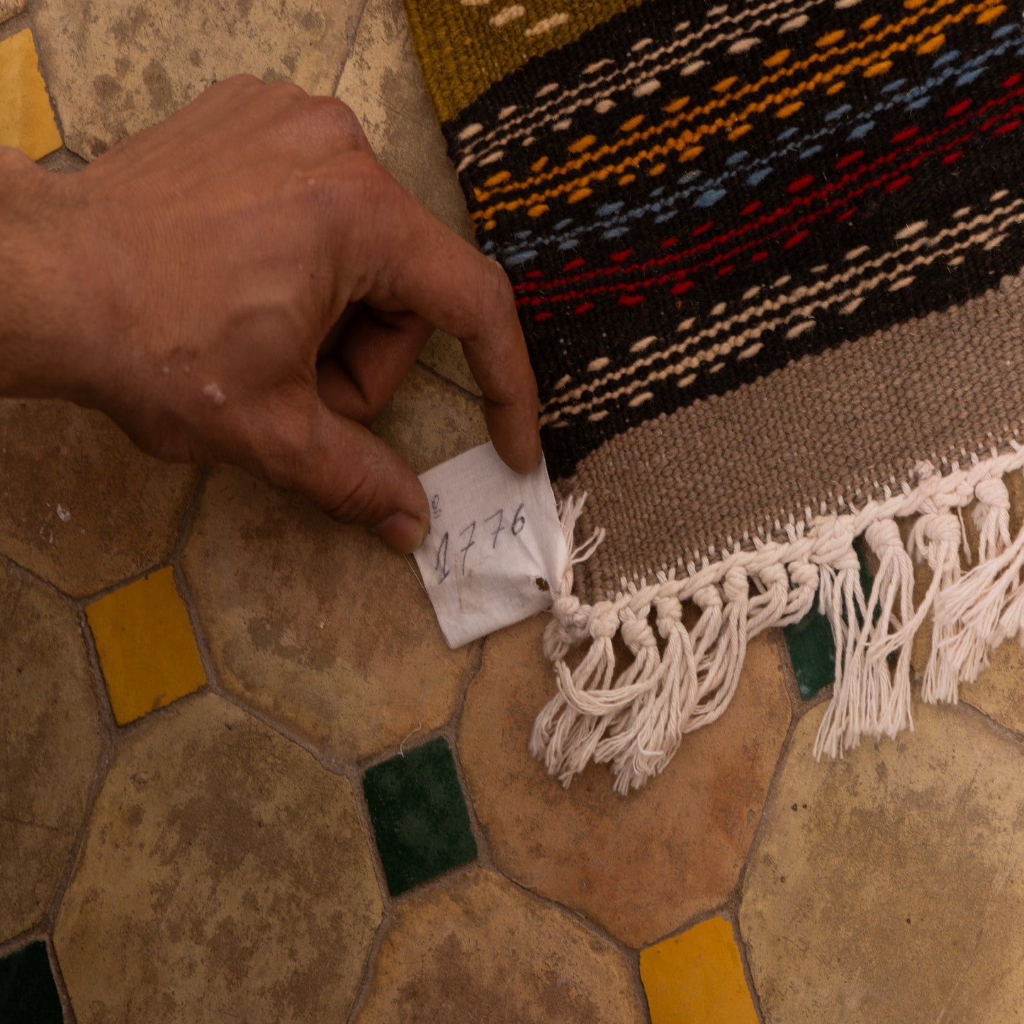 Moroccan Corridor Rug - Handwoven Runner - Tribal Diamond Medallions