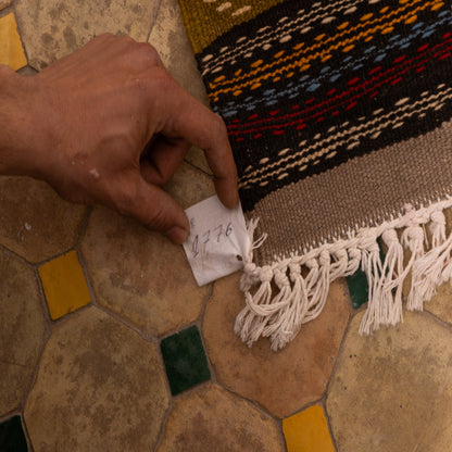 Moroccan Corridor Rug - Handwoven Runner - Tribal Diamond Medallions