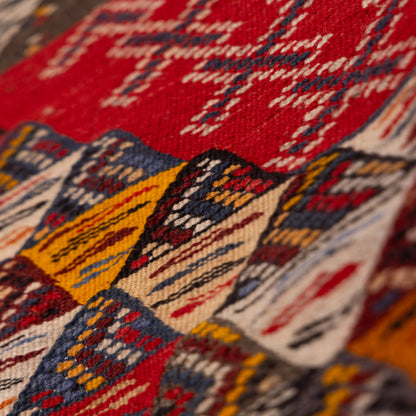 Moroccan Corridor Rug - Handwoven Runner - Tribal Patchwork Design