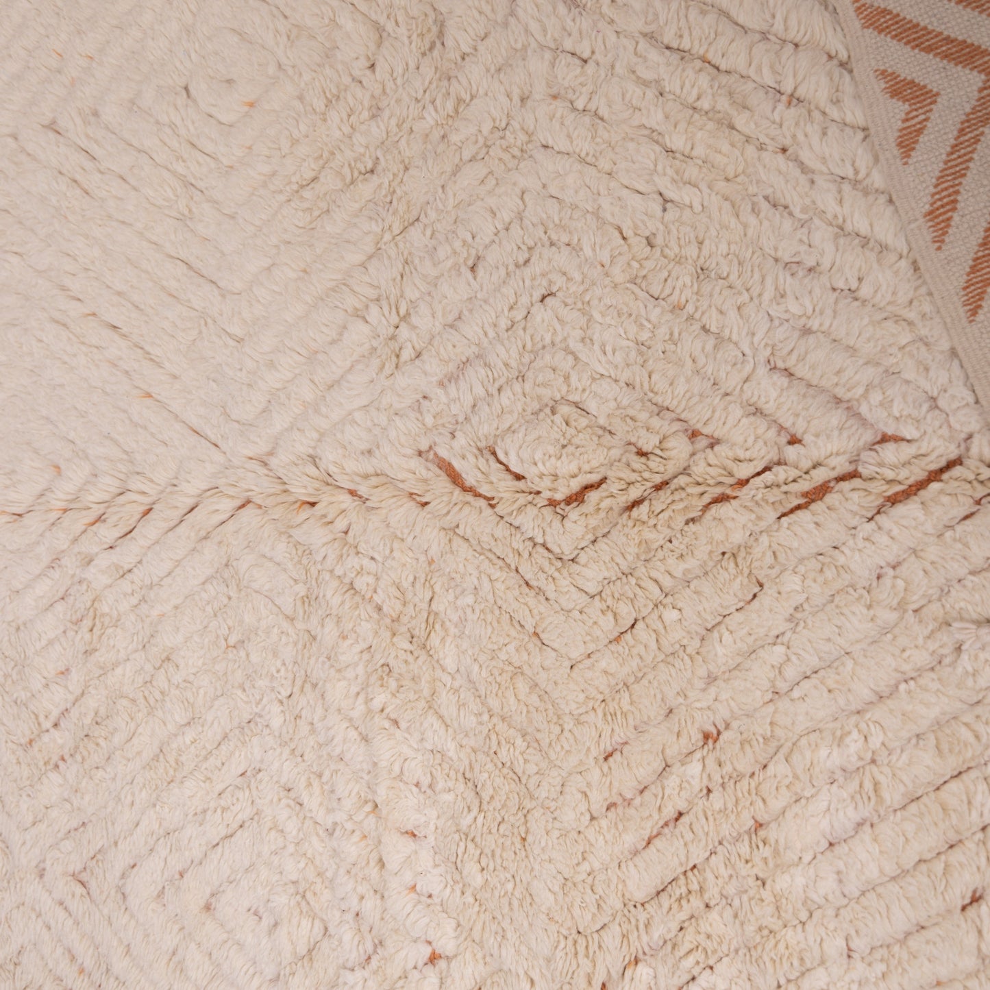 Luxurious Handmade Moroccan Mrirt Rug – Soft High-Pile Wool Berber Carpet in Neutral Tones