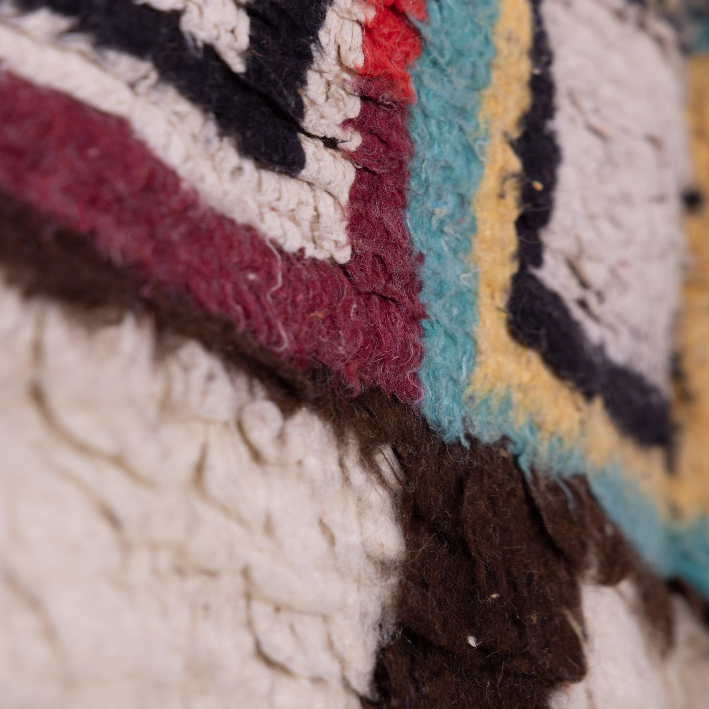 Vintage Moroccan Azilal Rug with Patchwork Geometry