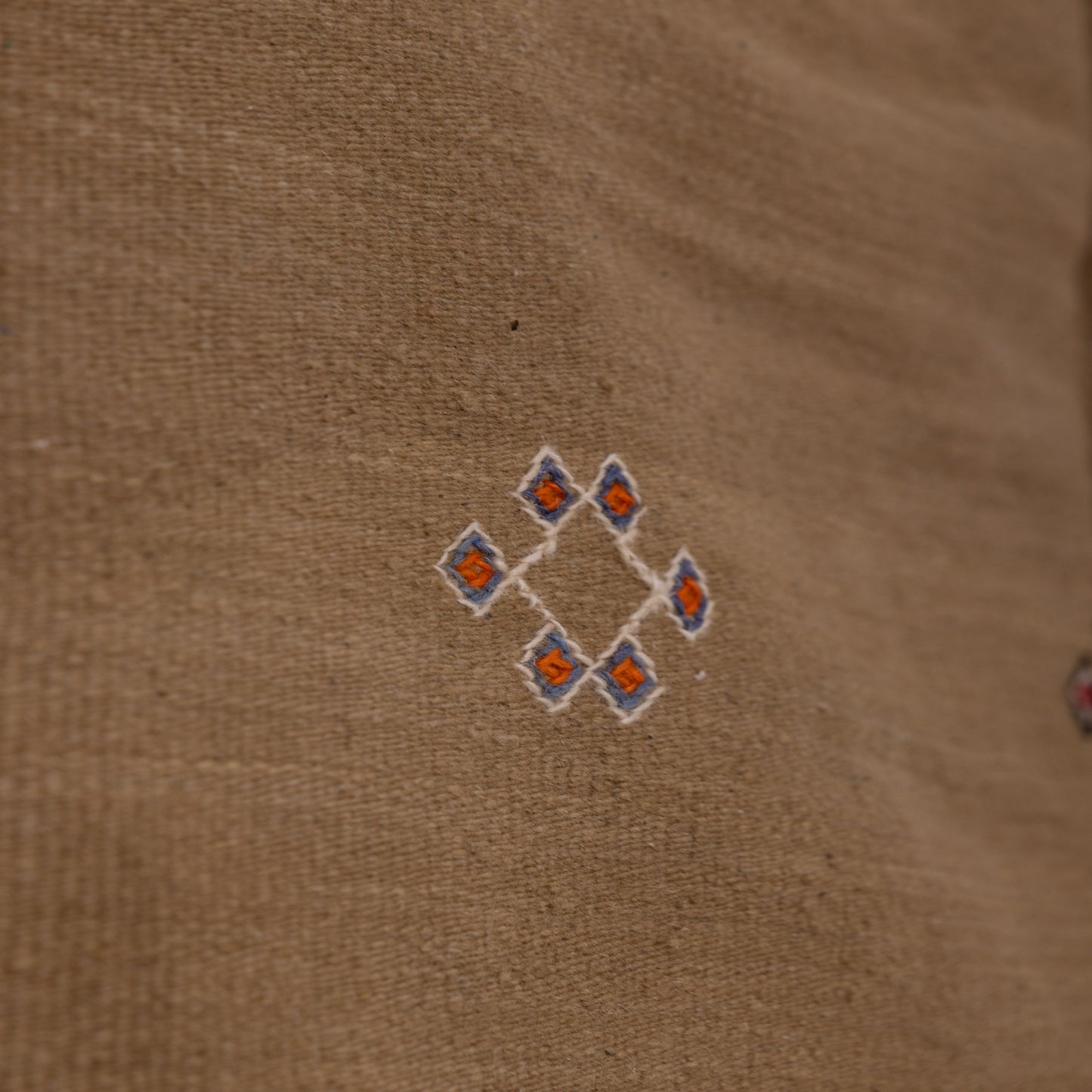 Handwoven Moroccan Akhnif Rug – Earthy Brown Berber Wool & Cotton Carpet
