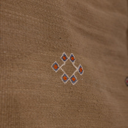 Handwoven Moroccan Akhnif Rug – Earthy Brown Berber Wool & Cotton Carpet