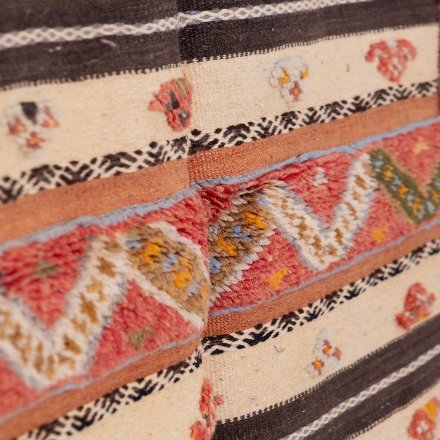 Handwoven Moroccan Akhnif Rug – Tribal Berber Flatweave ; 5,09 ft / 3,44 ft